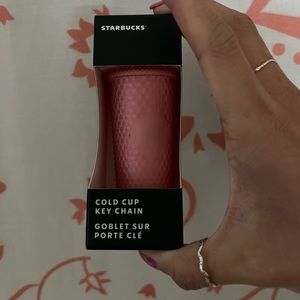 BRAND NEW IN BOX! STARBUCKS pink lemonade studded keychain/ornament